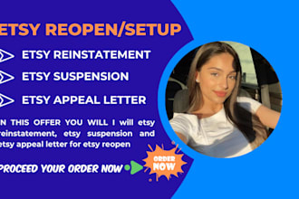 do etsy reinstatement, etsy suspension and etsy appeal letter for etsy reope