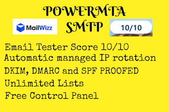 setup and configure powermta SMTP server to send bulk email