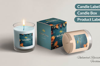 design custom candle logo, candle label and product label within 24 hrs