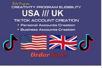 create USA tiktok account