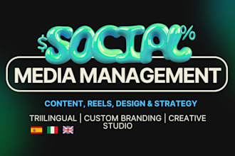 be your social media manager with creative content and growth focus