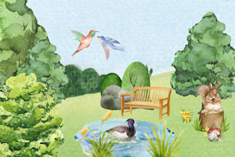 create stunning children book illustrations and storybook designs