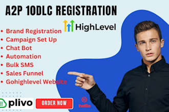 setup gohighlevel a2p automation ghl sales funnel a2p 10dlc registration twillo