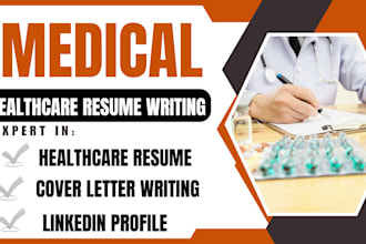 write medical, healthcare resume, nurse, rcn pharmacist cover letter, linkedln