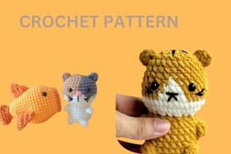 write custom amigurumi crochet patterns with step by step photo video tutorial