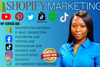 do shopify marketing,shopify promotion facebook ads and google ads shopify store