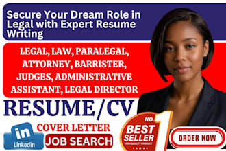 write a legal law paralegal barrister MBA resume and cover letter