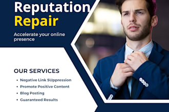 do online reputation and SEO activities to suppress negative links