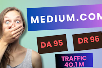 write article and publish  on medium,com quality guest post