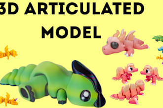 design articulated toy for printing 3d articulated model flexi toy bjd model