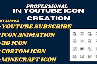 create youtube subscribe, minecraft server logo, and icon animation for games