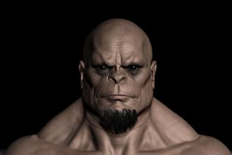 realistic zombie character, humanoid monster creature, alien model, 3d demon,vrm