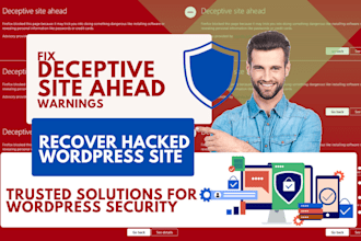 fix deceptive site ahead warning, remove malware, recover hacked wordpress site