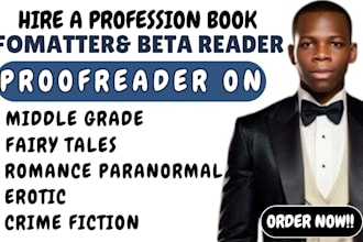 proofread format beta read middle grade fairy tales romance paranormal erotic
