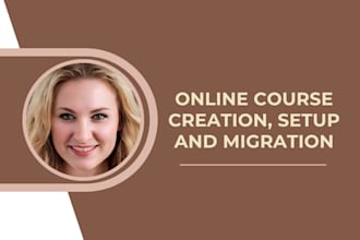 create online course website, design elearning website, or do course migration