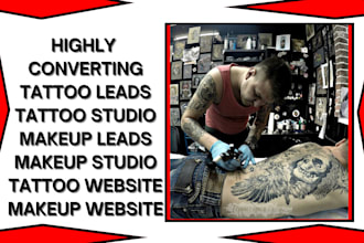 generate tattoo leads makeup leads tattoo website makeup website makeup studio