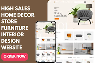 luxury home decor shopify store interior design website furniture decor website
