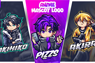 create chibi gaming logo for streamer with your character