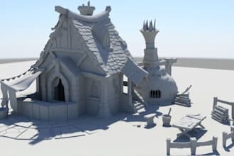 3d custom miniature terrain model, ttrpg cosplay, toy figure, wargame sculpture