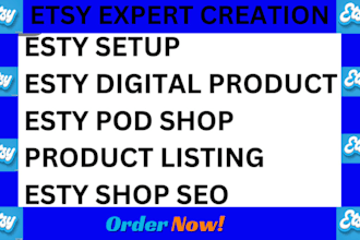 set up etsy shop, etsy digital products, etsy SEO listing, etsy digital products
