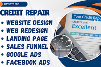 credit repair website, credit repair landing page, financial advisor website
