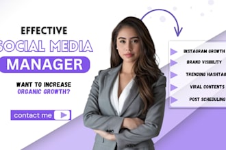 be social media marketing manager, instagram marketing  meta ads management
