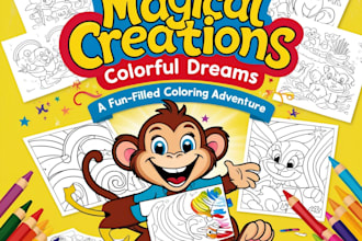 design stunning kids coloring book covers and KDP activity pages