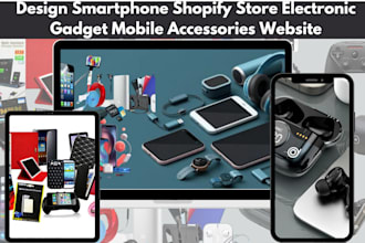 design smartphone shopify store electronic gadget mobile accessories website