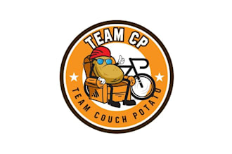 design couch potato cycling logo