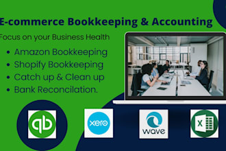 do amazon and shopify bookkeeping in quickbooks online, xero, and wave