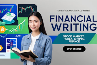 ghostwrite your ebook on stock market,forex trading ebook,cryptocurrency,course
