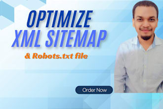 fix robots txt and create optimize  xml sitemap for your website