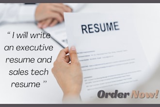 write an executive resume and sales tech resume