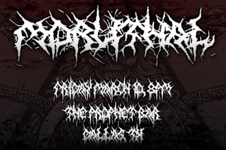design your black, slamming, brutal, death metal band logo