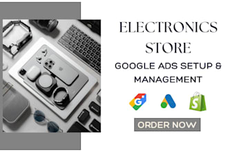 electronics store google shopping ads campaign computer gadgets store ppc ads