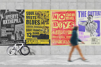 create vintage grunge punk event party poster or flyer