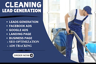 generate exclusive cleaning leads cleaner landing page cleaning lead generation
