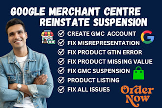 create google merchant center, fix misrepresentation gmc suspension, gtin error
