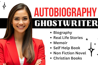 be your memoir biography, christian autobiography ghostwriter, non fiction ebook
