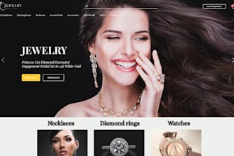 build jewelry shopify store diamond rings necklace watch jewelry shopify website