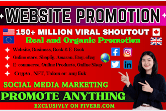 promote website ebook business product event amazon or link