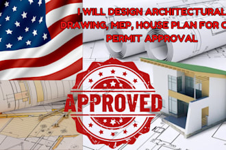 design all architectural drawing, floor plan, mep, house plan for city permit