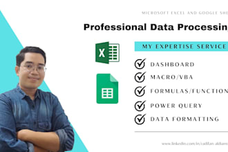 automate data processing task using excel, vba macros and google sheet