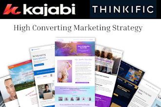 design expert kajabi website landing page online course thinkific membership re
