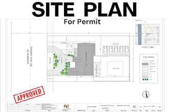 draw site plan,plot plan for city permit very fast in autocad