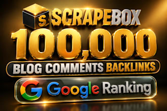 scrapebox blast for 100k live SEO blog comments backlinks