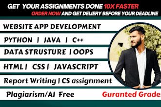urgent programming assignments in java python cpp html css website developer
