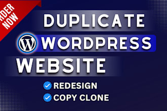 redesign, duplicate, or clone your website using wordpress elementor pro