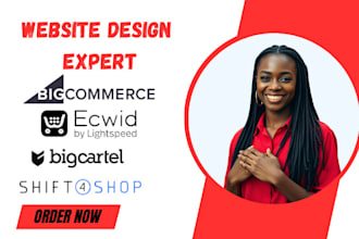 do bigcommerce ecwid bigcartel shift4shop website design or redesign
