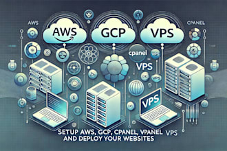 setup AWS, gcp, cpanel, vps, and deploy your websites
